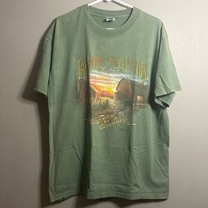Vintage Jon Wright& Artists Green Graphic T-Shirt Large